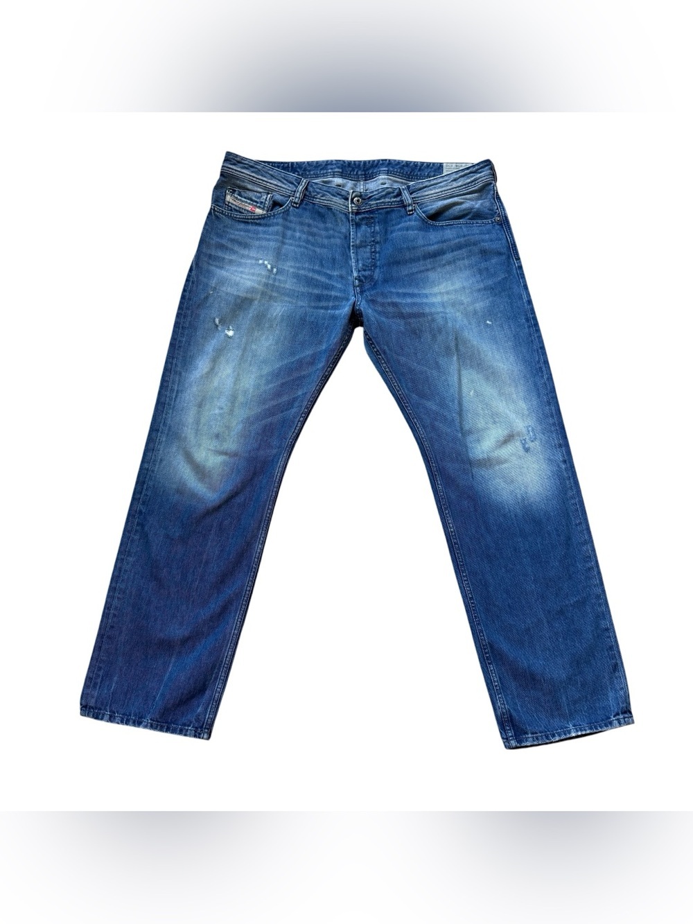 Diesel Waykee 008W38 Distressed Straight Leg Jeans Mens 38x30 Y2K Denim Gorpcore